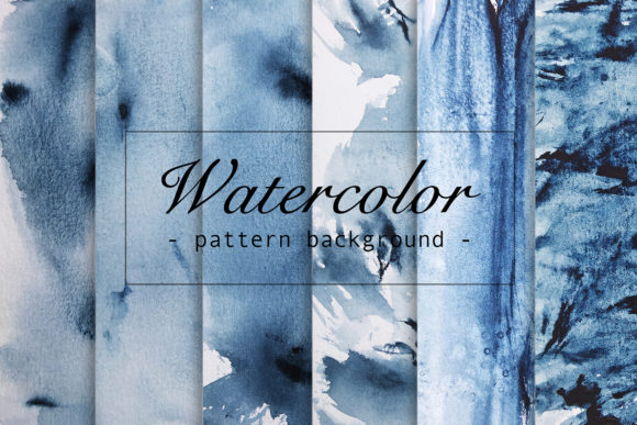 6 Watercolor Abstract Blue Seamless Backgrounds: A Designer’s Take