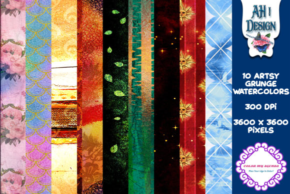 Artsy Grunge Watercolor Papers Embroidery Design Review