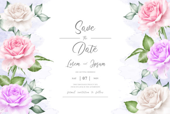 Beautiful Watercolor Wedding Background: A Versatile Print Template for Branding