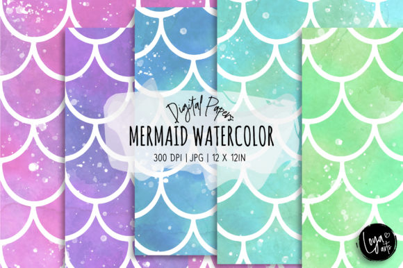 Fantasy Mermaid Watercolor Digital Paper Review for Real Embroidery Projects