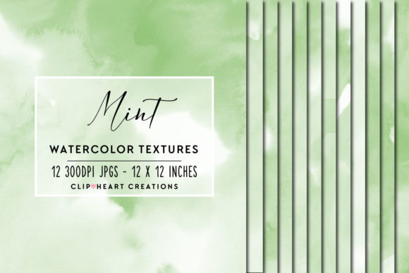 Green Watercolor Digital Papers and Backgrounds