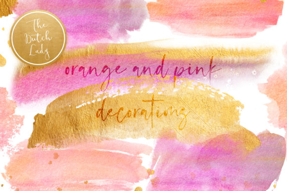 Orange Pink Watercolor Smear Clipart for Crafts: A Creative Review
