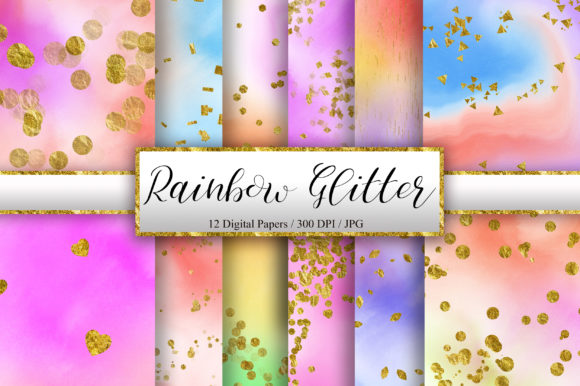 Rainbow Glitter Watercolor Background Review for Real Crafting Projects