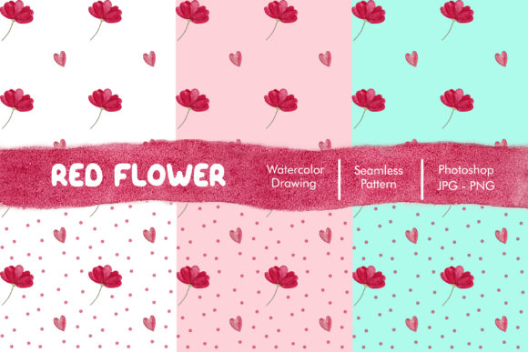Red Flower Watercolor Seamless Pattern Review