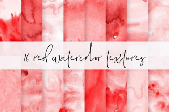 Red Handpainted Watercolor Textures Review for Digital Sellers