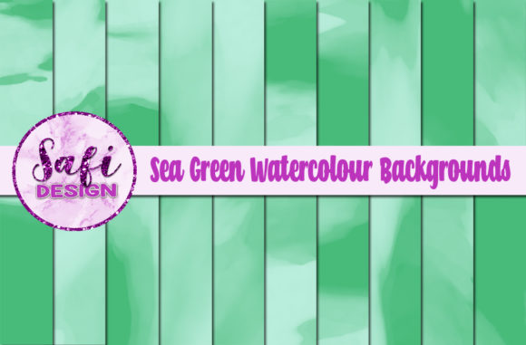 Sea Green Watercolour Backgrounds for Real-World Crafting Projects