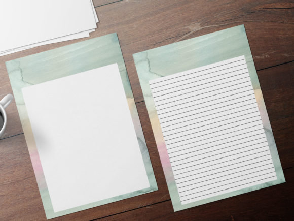 Watercolor Blue Pink Papers: A Versatile Print Template for Creative Publishing