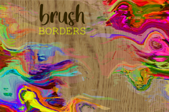 Watercolor Brush Stroke Page Borders for Backgrounds