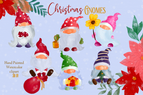 Watercolor Christmas Gnomes Winter Patterns: A Festive Design Asset for Modern Branding