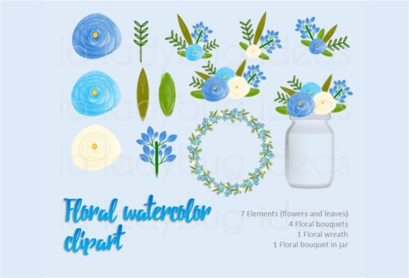 Watercolor Flowers Clip Art: A Versatile Decorative Element for Creative Branding