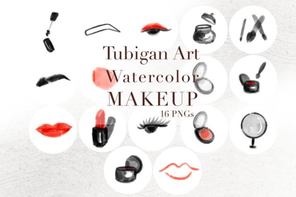 Watercolor Makeup Instagram Stories Icons for Branding and Design