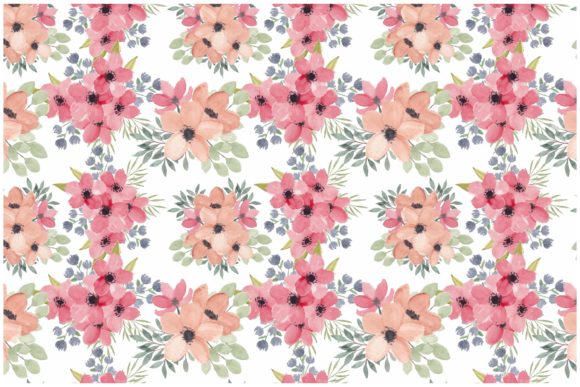 Watercolor Pink Petal Flower Pattern for Branding and Design Projects